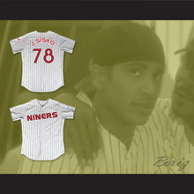 Load image into Gallery viewer, Jake Sisko 78 Deep Space Niners White Pinstriped Baseball Jersey