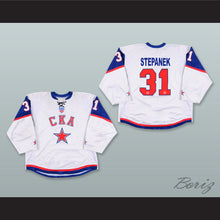 Load image into Gallery viewer, Vitali Vishnevsky 5 SKA St. Petersburg White Tie Down Hockey Jersey