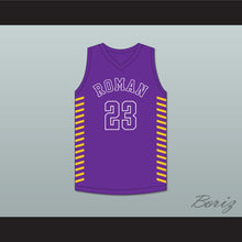 Load image into Gallery viewer, Jalen Duren 23 Roman Catholic High School Cahillites Purple Basketball Jersey 1