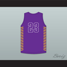 Load image into Gallery viewer, Jalen Duren 23 Roman Catholic High School Cahillites Purple Basketball Jersey 1