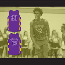 Load image into Gallery viewer, Jalen Duren 23 Roman Catholic High School Cahillites Purple Basketball Jersey 1