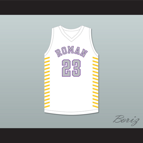 Jalen Duren 23 Roman Catholic High School Cahillites White Basketball Jersey 1