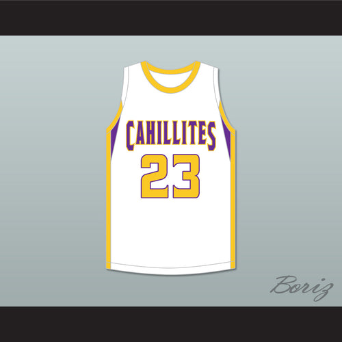 Jalen Duren 23 Roman Catholic High School Cahillites White Basketball Jersey 3