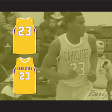 Load image into Gallery viewer, Jalen Duren 23 Roman Catholic High School Cahillites Yellow Gold Basketball Jersey 1