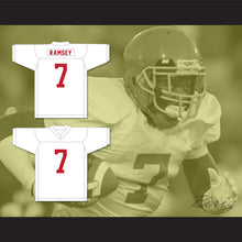Load image into Gallery viewer, Jalen Ramsey 7 Brentwood Academy Eagles White Football Jersey 2