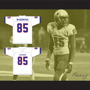 Jalen Wydermyer 85 Dickinson High School Gators White Football Jersey 2