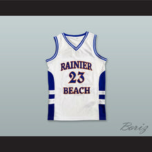 Load image into Gallery viewer, Jamal Crawford 23 Rainier Beach High School Vikings White Basketball Jersey