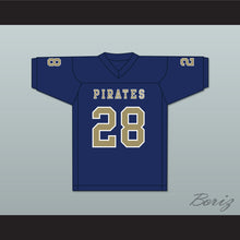 Load image into Gallery viewer, Jamal Scott 28 Independence Community College Pirates Dark Blue Football Jersey