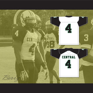 James Cook 4 Miami Central Senior High School Rockets White Football Jersey 1