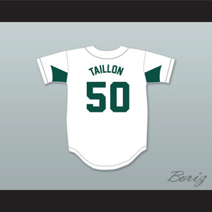 Jameson Taillon 50 The Woodlands High School Highlanders White Baseball Jersey 2