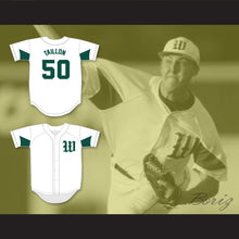 Load image into Gallery viewer, Jameson Taillon 50 The Woodlands High School Highlanders White Baseball Jersey 2