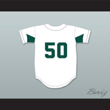 Load image into Gallery viewer, Jameson Taillon 50 The Woodlands High School Highlanders White Baseball Jersey 1