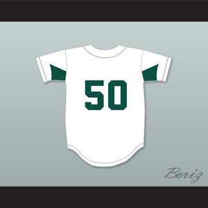 Jameson Taillon 50 The Woodlands High School Highlanders White Baseball Jersey 1
