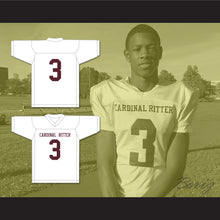 Load image into Gallery viewer, Jameson Williams 3 Cardinal Ritter College Prep High School Lions White Football Jersey 1