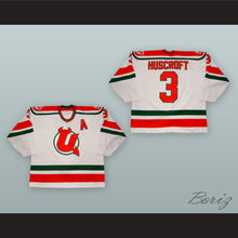 Load image into Gallery viewer, Jamie Huscroft 3 Utica Devils White Hockey Jersey