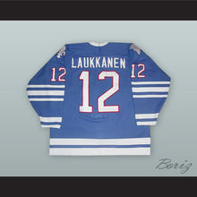 Load image into Gallery viewer, Janne Laukkanen 12 Cornwall Aces Blue Hockey Jersey