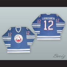 Load image into Gallery viewer, Janne Laukkanen 12 Cornwall Aces Blue Hockey Jersey