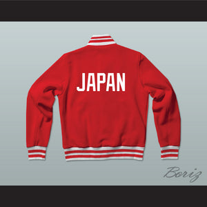 Japan Varsity Letterman Jacket-Style Sweatshirt