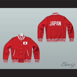 Japan Varsity Letterman Jacket-Style Sweatshirt