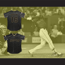 Load image into Gallery viewer, Shohei Ohtani 16 Japan Samurai Black Pinstriped Baseball Jersey 2