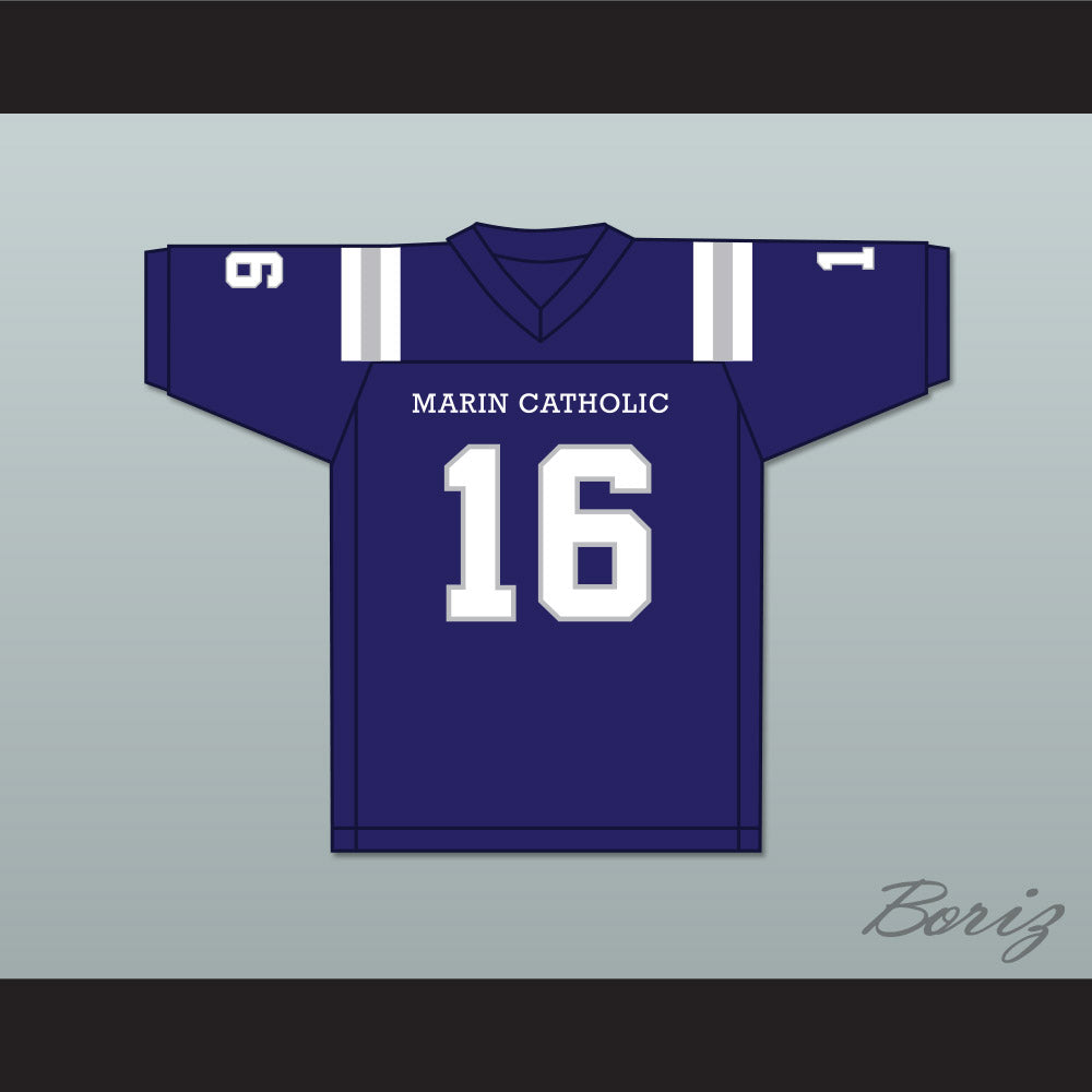 Jared Goff 16 Marin Catholic High School Navy Blue Football Jersey
