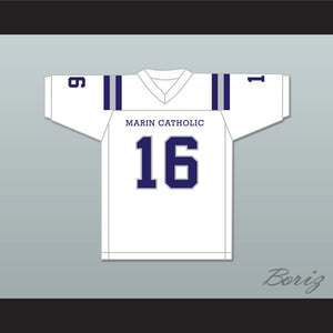 Jared Goff 16 Marin Catholic High School Wildcats White Football Jersey