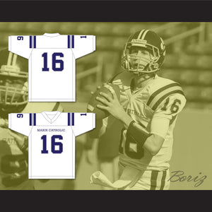 Jared Goff 16 Marin Catholic High School Wildcats White Football Jersey