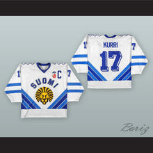Load image into Gallery viewer, Jari Kurri 17 Finland National Team White Hockey Jersey Canada Cup