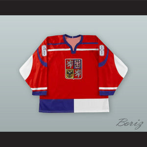 Jaromir Jagr 68 Czech Repbulic National Team Red Hockey Jersey