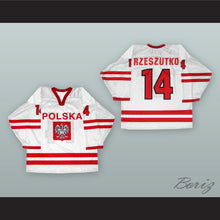 Load image into Gallery viewer, Jaroslaw Rzeszutko 14 Poland National Team White Hockey Jersey