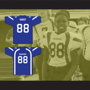 Jason Hardy 88 Liberty Christian School Warriors Blue Football Jersey