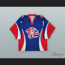 Load image into Gallery viewer, Jason Hewitt 7 Great Britain National Team Blue Hockey Jersey