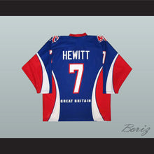 Load image into Gallery viewer, Jason Hewitt 7 Great Britain National Team Blue Hockey Jersey
