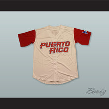 Load image into Gallery viewer, Javier Baez 9 Puerto Rico Light Tan Baseball Jersey
