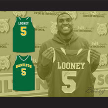 Load image into Gallery viewer, Kevon Looney 5 Alexander Hamilton High School Wildcats Green Basketball Jersey 6