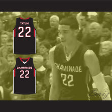 Load image into Gallery viewer, Jayson Tatum 22 Chaminade College Preparatory School Red Devils Black Basketball Jersey 2