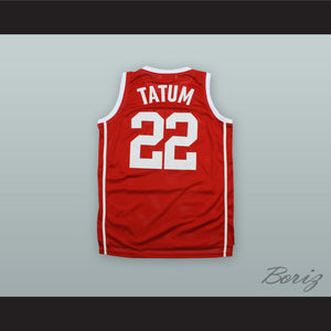 Jayson Tatum 22 Chaminade College Preparatory School Red Basketball Jersey