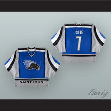 Load image into Gallery viewer, Jean-Philippe Cote 7 Saint John Sea Dogs Blue Hockey Jersey