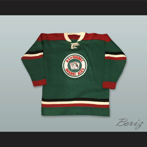 Jean Beliveau 9 Le Gros Bill Quebec Aces Dark Green Hockey Jersey