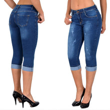 Load image into Gallery viewer, Jeans for Women mom Jeans High Waist Jeans Woman High Elastic plus size Stretch Jeans female washed denim skinny pencil pants