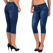 Load image into Gallery viewer, Jeans for Women mom Jeans High Waist Jeans Woman High Elastic plus size Stretch Jeans female washed denim skinny pencil pants