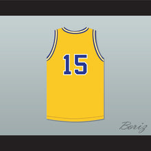 Load image into Gallery viewer, Jeff Hornacek 15 Lyons Township High School Lions Yellow Gold Basketball Jersey 1