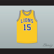 Load image into Gallery viewer, Jeff Hornacek 15 Lyons Township High School Lions Yellow Gold Basketball Jersey 2