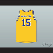 Load image into Gallery viewer, Jeff Hornacek 15 Lyons Township High School Lions Yellow Gold Basketball Jersey 2