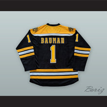Load image into Gallery viewer, Jeff Bauman 1 Boston Black Hockey Jersey Stronger