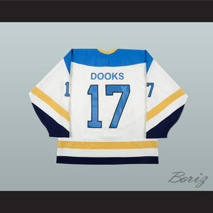 Jeff Dooks 17 Moncton Alpines White Hockey Jersey