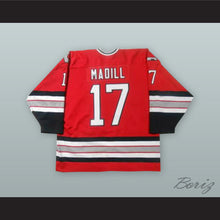 Load image into Gallery viewer, Jeff Madill 17 Kansas City Blades Red Hockey Jersey