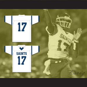 Jelani Woods 17 Cedar Grove High School Saints White Football Jersey 1