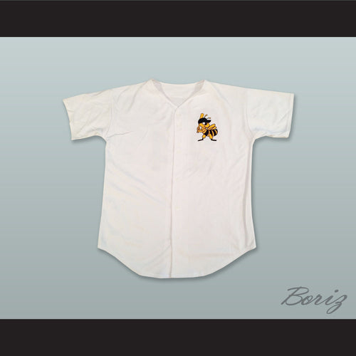 Jeremy Moore 24 Salt Lake Bees White Button Down Baseball Jersey