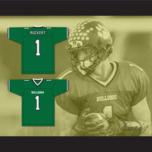 Load image into Gallery viewer, Jeremy Ruckert 1 Lindenhurst Senior High School Bulldogs Green Football Jersey 2